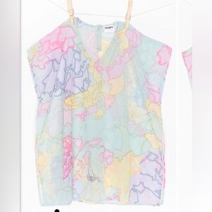 NWT Mumu Mini Hana Trumu World tour map poncho swim Coverup 3T